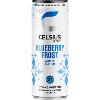 Energidryck Blueberry Frost Winter Edition 35,5cl Celsius.