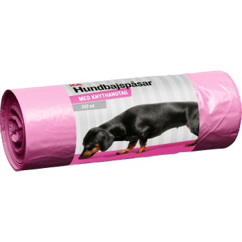 Hundbajspåse rosa 50-p ICA.