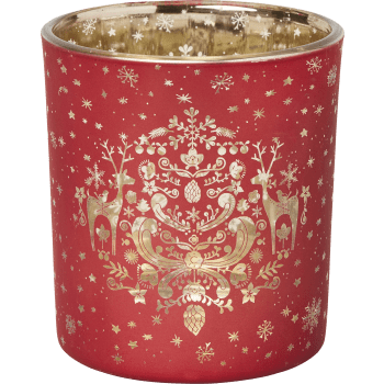 Ljuslykta Xmas röd ICA.
