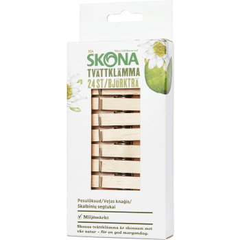 Tvättklämma Trä 24-p ICA Skona.