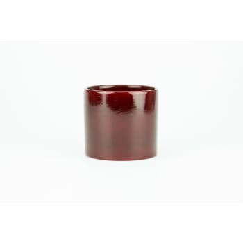 Kruka Modern Röd höjd 14,7cm bredd 15,3cm.
