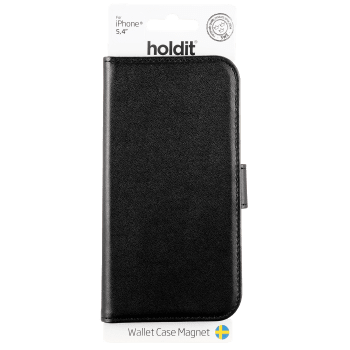 Plånboksfodral Magnet iPhone 12 Svart Holdit.