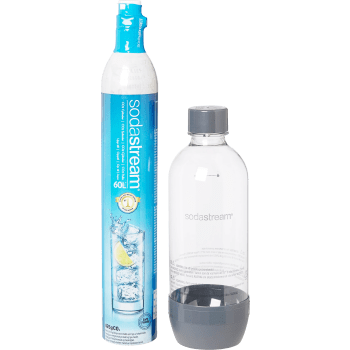 Gascylinder och flaska Sodastream.