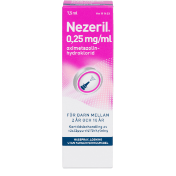 Nezeril Barn 2-10 år Nässpray 0,25mg 7,5ml.
