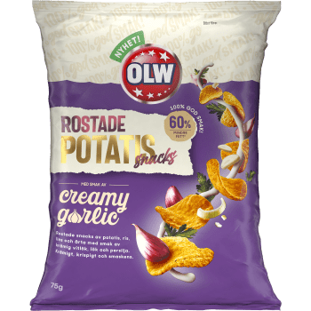 Potatissnacks Rostade Creamy Garlic 75g OLW.