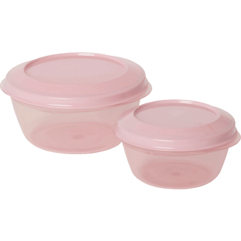 Förvaringsburk Rosa 0,25l/0,5l 2-p ICA.