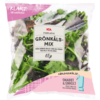 Grönkålsmix Finbladig sköljd 65g ICA.