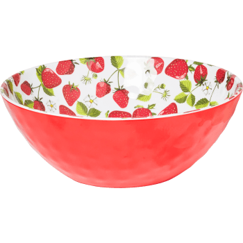 Melaminskål Jordgubbe D22cm ICA.