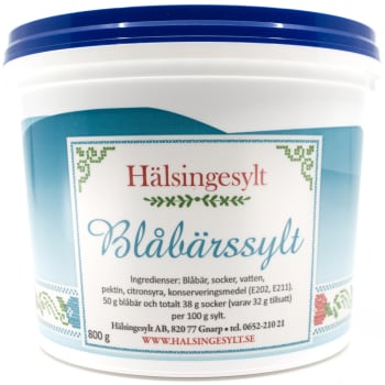 Blåbärssylt 800g Bricka 6-p Hälsingesylt.