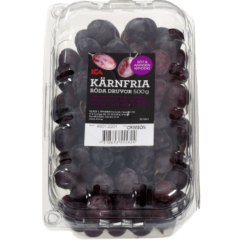 Druvor Röda Kärnfria 500g Klass 1 ICA.