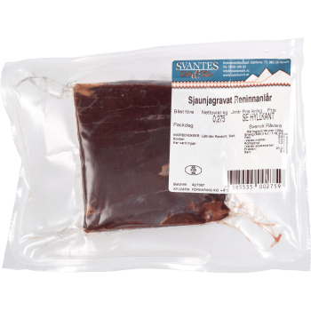 Reninnanlår Sjaunjagravat ca 275g Svantes Vilt & Bär.