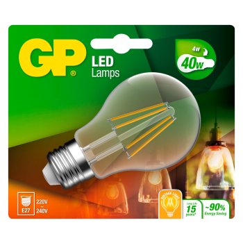 LED-lampa Filament Classic E27 4W 470LM 1-p Batteristen.