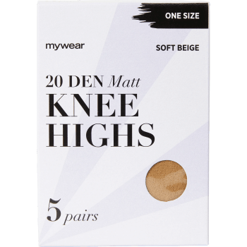 Knästrumpa 5p 20Den Soft Beige Onesize mywear.
