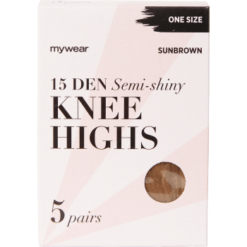 Knästrumpa 5p 15Den Sunbrown Onesize mywear.