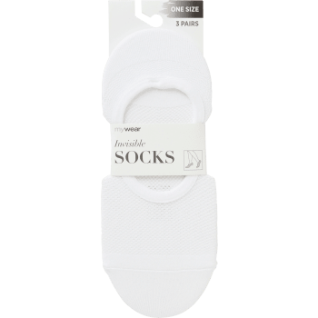 Invisible socka 3p vit mywear.