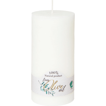 Blockljus Olivolja Vit 6x12cm 1-p ICA.
