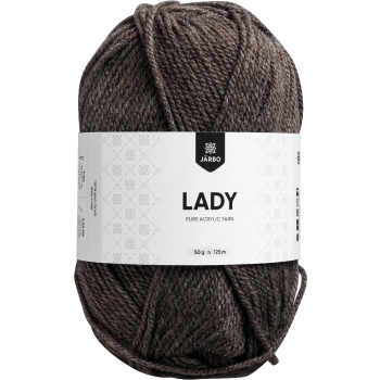 Garn Lady Brun Melangé 50g Järbo.