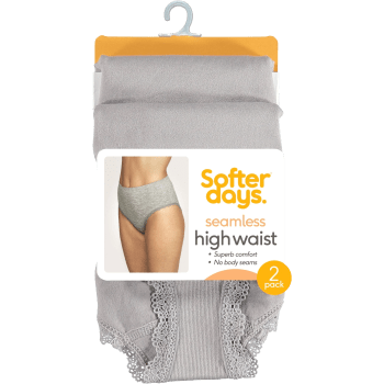 Trosa seamless spets High waist S/M 2p ljusgrå Softer Days.