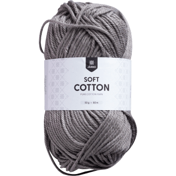 Garn Soft Cotton Ljusgrå 50g Järbo.