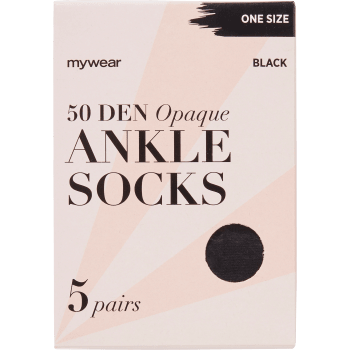 Ankelsocka 5p 50Den Svart Onesize mywear.