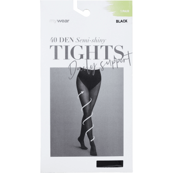 Strumpbyxa Daily Support 40 den Svart 36/36 Mywear.