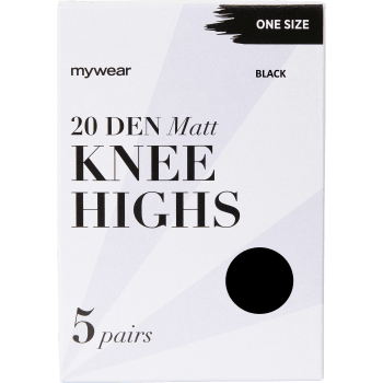 Knästrumpa 5p 20Den Svart Onesize mywear.