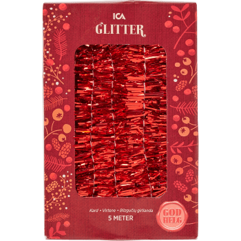 Glitter Röd 5m ICA.