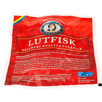 Lutfisk Skinnfri Kvalitetslånga ca1kg Kosterfiskarn´s.