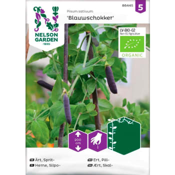 Ärt Sprit Blauwschokker Organic 1-p Nelson Garden.