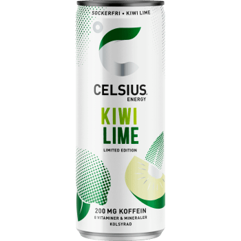 Energidryck Kiwi Lime 355ml Celsius.