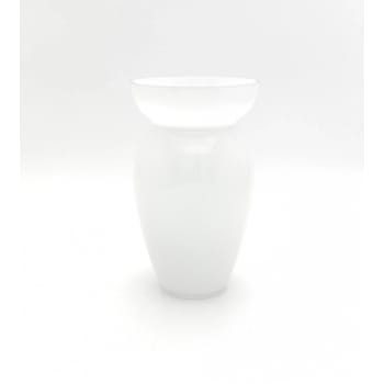 Glasvas vit hög 12cm.