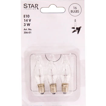 Reservlampa 3-p E10 14V Star Trading.