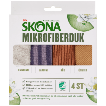 Mikrofiberduk Trend 4-p ICA Skona.