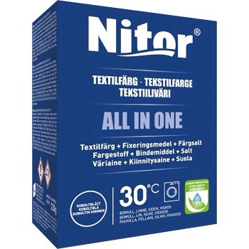 Textilfärg All in one Koboltblå Nitor.