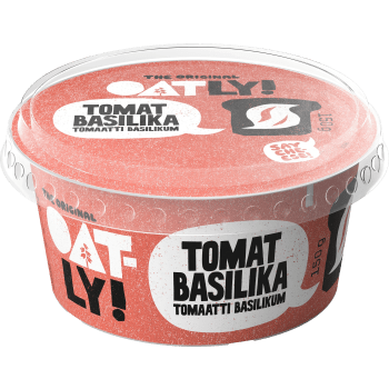 Pålägg tomat basilika växtbaserat 150g Oatly.