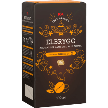 Bryggkaffe Mellanrost Elbrygg 500g ICA.