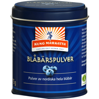 Blåbärspulver KRAV 75g Kung Markatta.