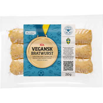 Bratwurst vegansk 210g ICA.