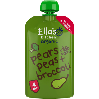 Broccoli päron & ärter Från 4m Ekologisk 120g Ellas Kitchen.