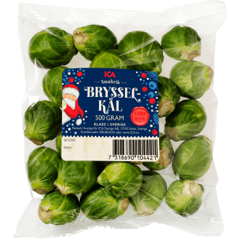 Brysselkål jul 500 g Klass 1 ICA.