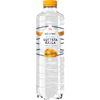 Kolsyrat vatten Mandarin 50cl ICA.