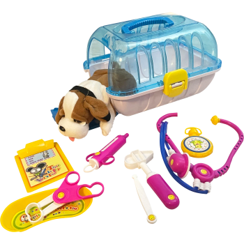 Veterinärset med hund.