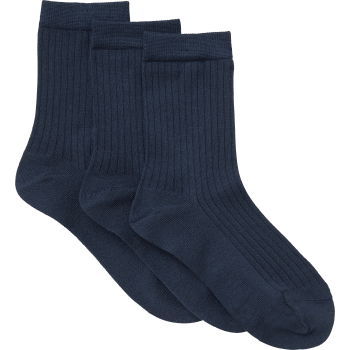 Socka ribb 3p marinblå 36/38 mywear.