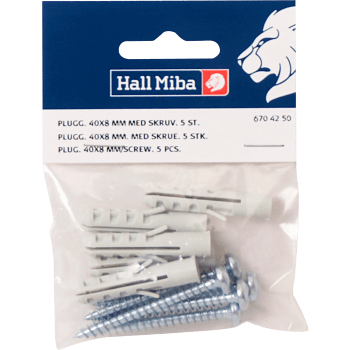 Plugg 40x8mm 5p Hall Miba.