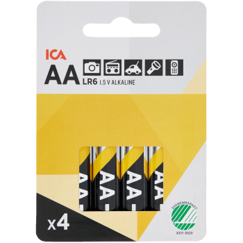 Batteri AA LR6 4-p ICA.