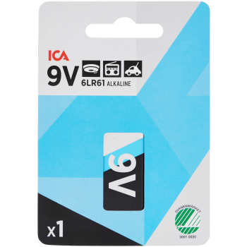 Batteri 9V/ 6LR61 1-p ICA.