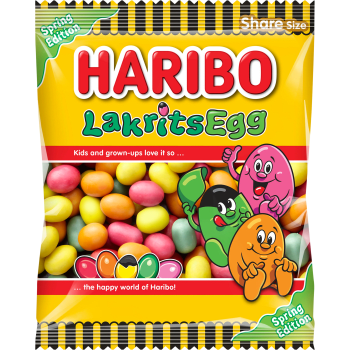 Godispåse Lakritsägg 120g Haribo.