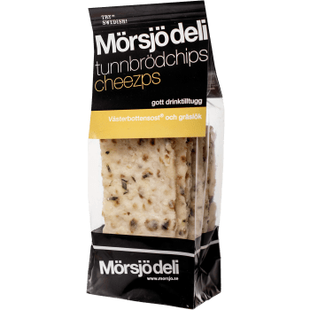 Tunnbrödchips Cheezps Västerbottensost Gräslök 70g Mörsjö Deli.