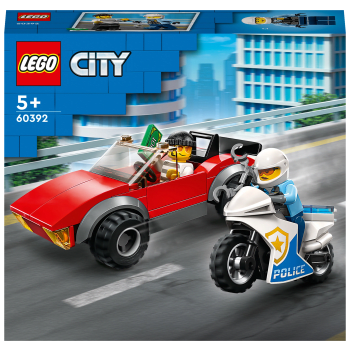 LEGO City Biljakt med polismotorcykel 60392.