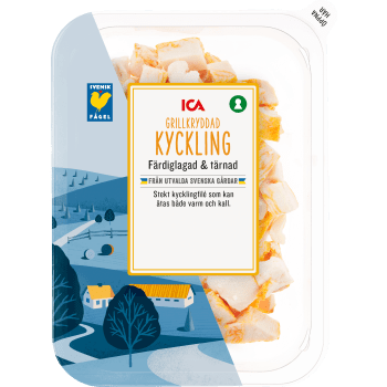 Kyckling Färsk Färdiglagad Tärnad Grillkryddad 200g ICA.